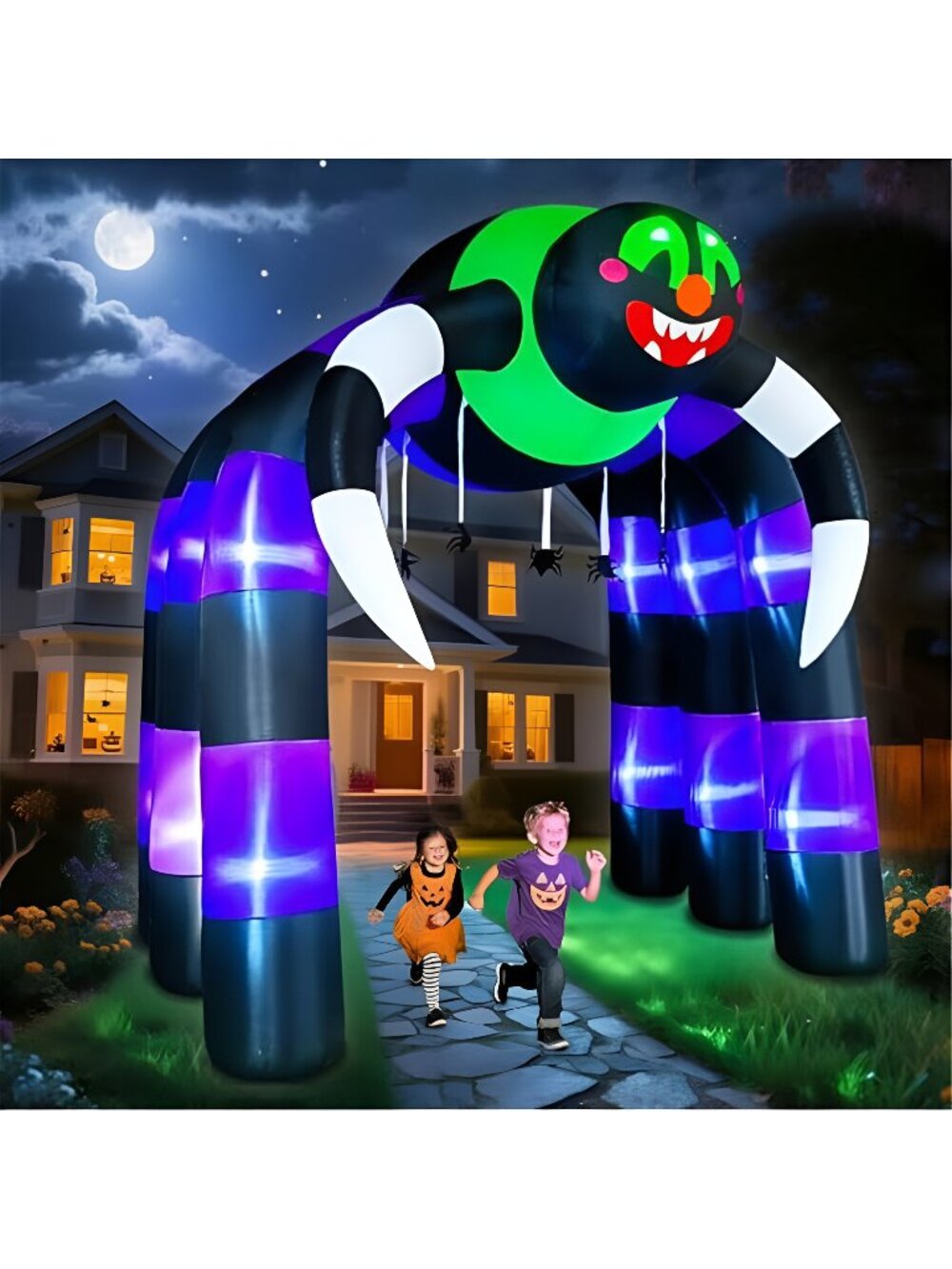 10FT Giant Halloween Inflatable Spider Arch Outdoor Decoration